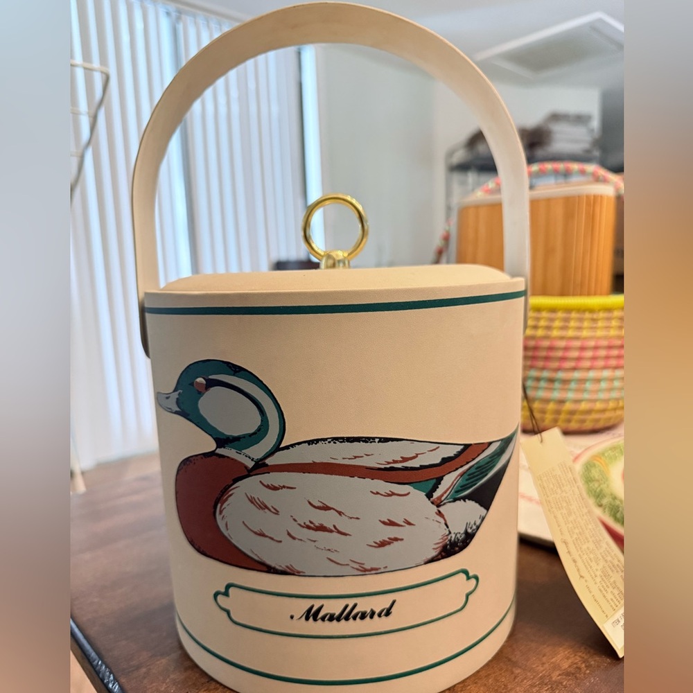 NWT Vintage Georges Briard Champagne Wine Ice Bucket. MALLARD Mid Century 1970s